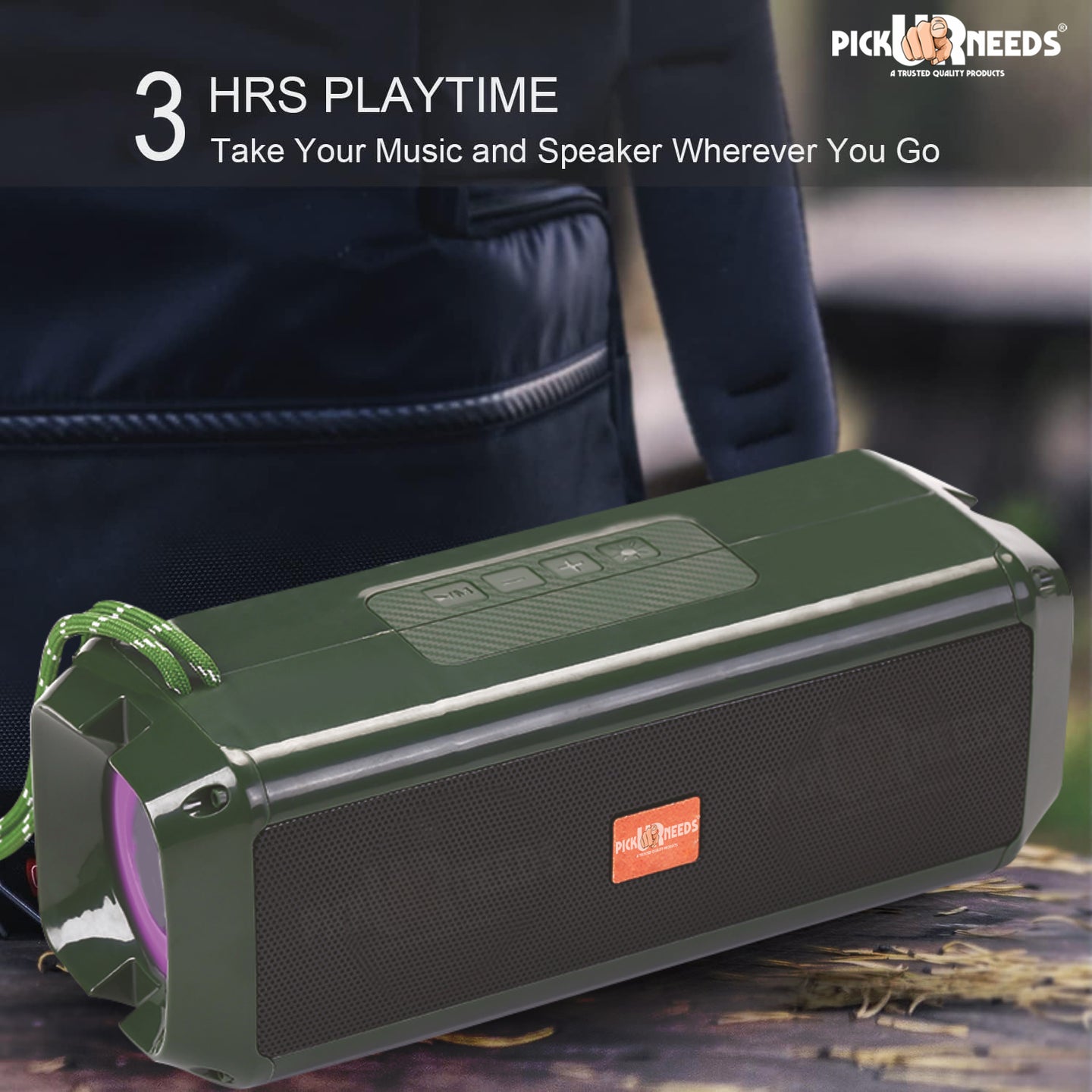 Pick Ur Needs Mini Wireless Soundbar System With RGB Disco Light TF Card / USB / Radio Support 10 W Bluetooth Speaker  (White, 5.0 Channel)